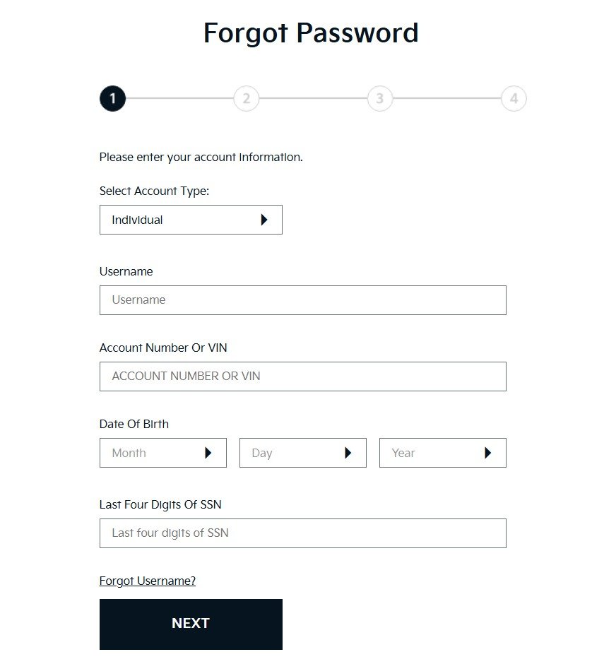 Kia Finance Pay Bill Login forgot password 2