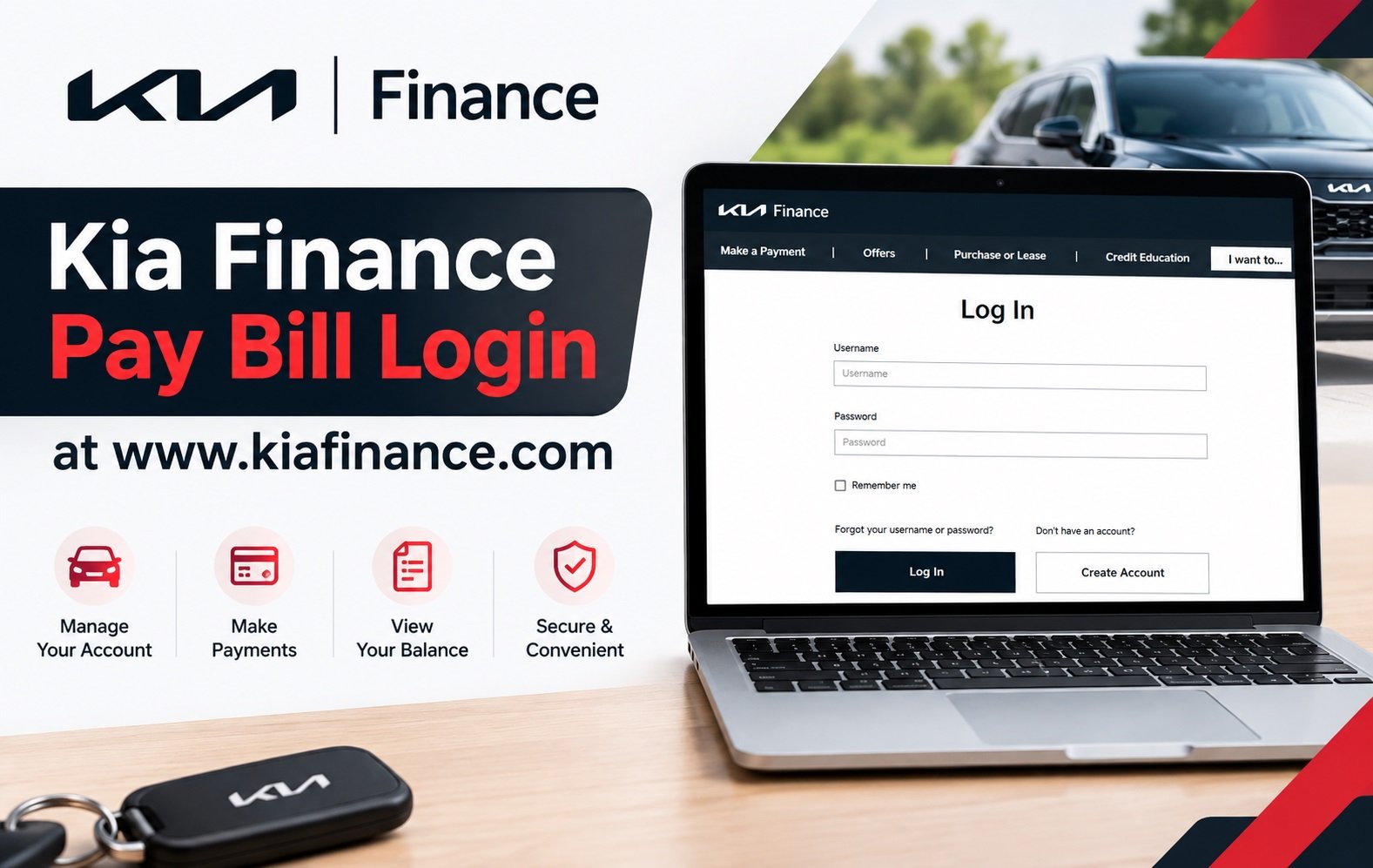 Kia Finance Pay Bill Login guide